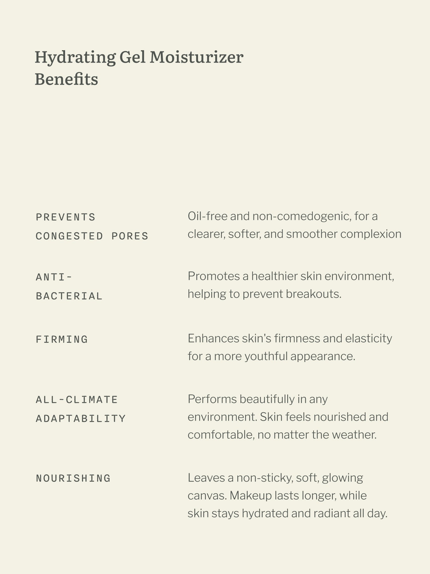 Hydrating Gel Moisturizer